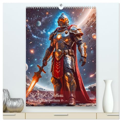 SPQR Stellaris - Das Ewige Imperium (hochwertiger Premium Wandkalender 2026 DIN A2 hoch), Kunstdruck in Hochglanz: Ein Sci-Fi-Kalender mit römischen ... Gladiatoren im All. (CALVENDO Wissenschaft)