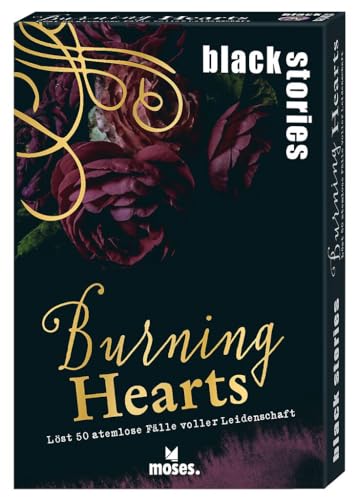Moses. Black Stories Burning Hearts – 50 atemlose Fälle voller Leidenschaft, Spicy Rätsel für New Adult Fans, Kartenspiel für Jugendliche und Erwachsene ab 16 Jahren