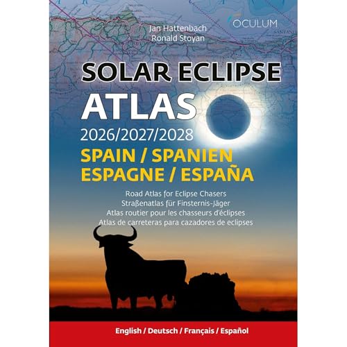 Solar Eclipse Atlas 2026/2027/2028: Spain/Spanien/Espagne/España - English/Deutsch/Français/Español