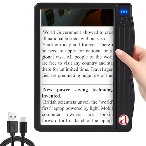 NZQXJXZ Lupe mit Licht, 6X 30X Leselupe mit Licht für Senioren groß, Wiederaufladbare Handlupe mit 36 LED Licht und 3 Helligkeitsstufen, Handleselupe für Bücher, Arbeit, Nähen, Lesen, Sehschwäche