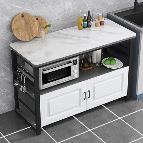 Generisch Küchen-Bäckerregal mit Stauraum, Mikrowellenständer und Arbeitsplatte – Esszimmer Buffet Sideboard Speisekammerschrank
