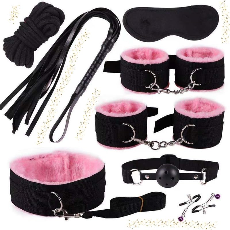 Pink Nylon 8-Teiliges Set, Mehrere Kombinationen Zur Auswahl, Weich Und Romanisch, üBerraschungsgeschenk FüR Paare Am Urlaub