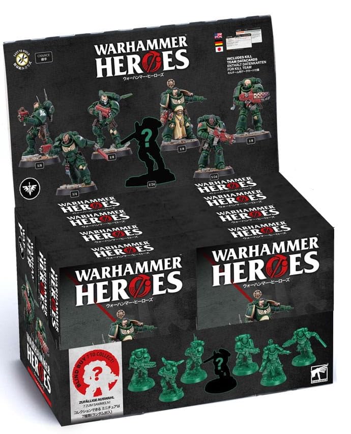 Games Workshop - Warhammer 40.000 - Warhammer Heroes - Dark Angels (Displaybox mit 8 zufälligen Plastikmodellbausatz)