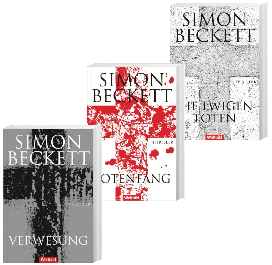 3er Set von Simon Beckett | David Hunter Band 4 - 6 | Verwesung + Totenfang + Die ewigen Toten