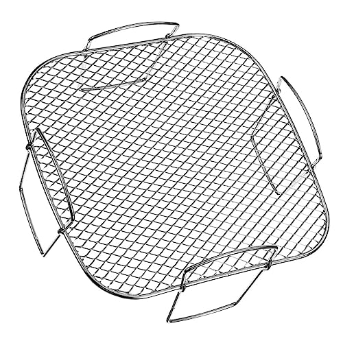 GLEAVI Edelstahl Airfryer Grillrost Stapelbar Hitzebeständiges Dampf Trockengestell Zubehör für Heißluftfritteusen und Schnellkochtöpfe Leicht zu Reinigen Platzsparend