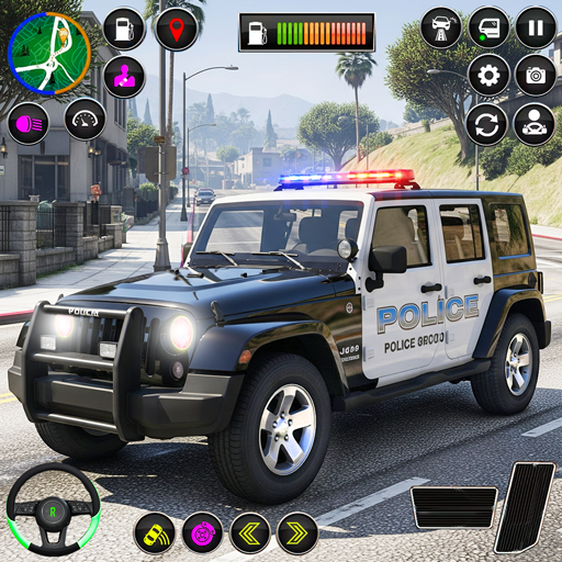 Gangster City Auto‑Verfolgung Simulator – Realistischer Polizei‑Jeep Eintrittshöhe Geschwindigkeit & Kriminalitäts‑Action Fahrt